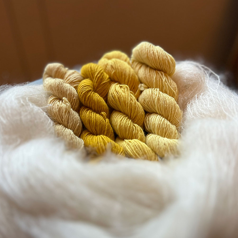 Strickset Zuckerwatte Tuch – Bild 2