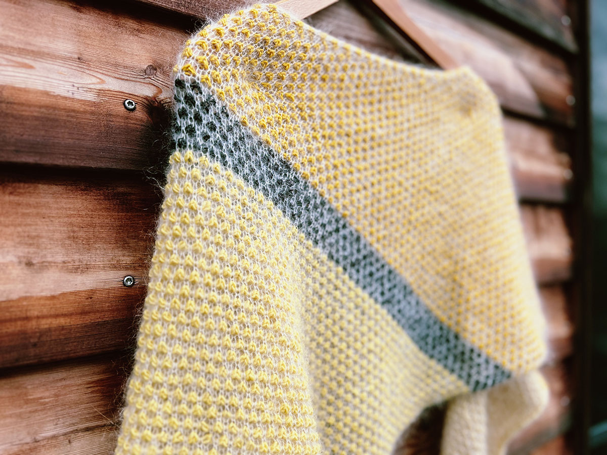 Strickset Zuckerwatte Tuch – Bild 3